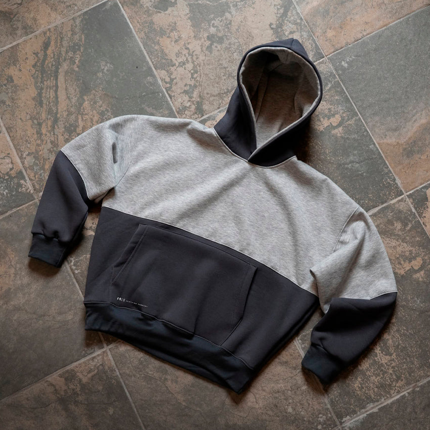 Hoodie duo tono gris