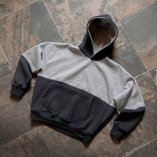 Hoodie duo tono gris